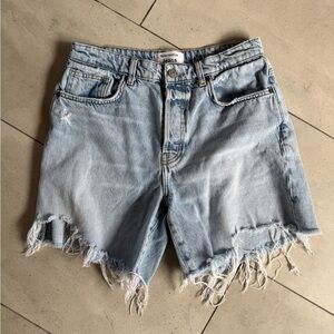Reformation Raye Mid Rise Relaxed Jean Shorts